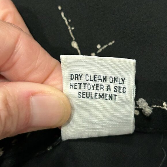 Talbots Petites Women's Black Floral Design A-Line Skirt Size 6 Feminine - Picture 5 of 10